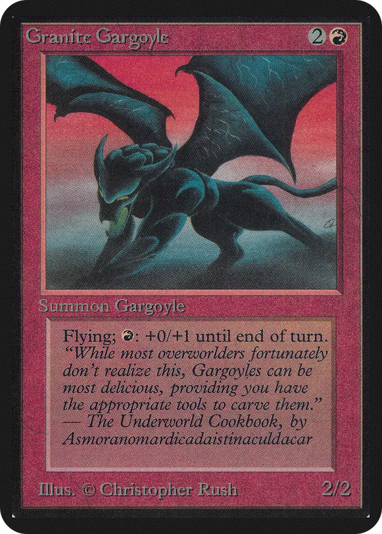 Original Granite Gargoyle, mana cost 2R